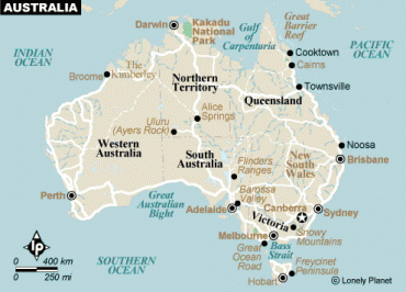 Штаты и территории Австралии, Australian states and territory